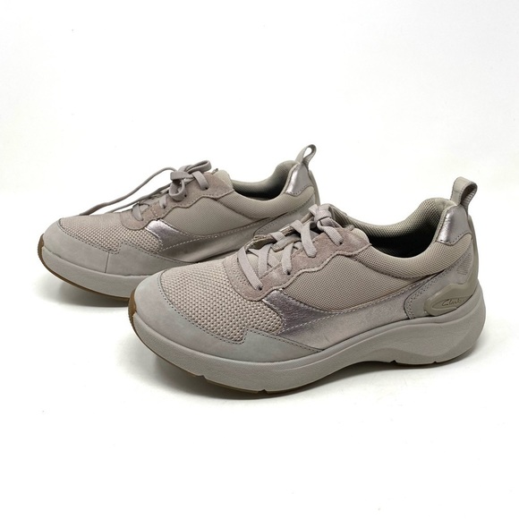 Clarks Wave 2.0 Move Women's Walking Shoes Stone WIDE - Picture 2 of 7